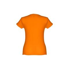 Vue T-shirt ceinturé en coton pour femme - Thc sofia de couleur orange| Krokrodeal