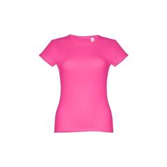 Vue T-shirt ceinturé en coton pour femme - Thc sofia de couleur rose| Krokrodeal