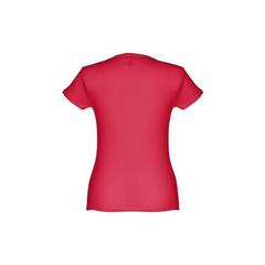 Vue T-shirt ceinturé en coton pour femme - Thc sofia de couleur rouge| Krokrodeal