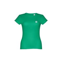 Vue T-shirt ceinturé en coton pour femme - Thc sofia de couleur vert| Krokrodeal
