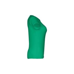 Vue T-shirt ceinturé en coton pour femme - Thc sofia de couleur vert| Krokrodeal
