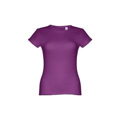 Vue T-shirt ceinturé en coton pour femme - Thc sofia de couleur violet| Krokrodeal
