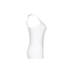 Vue THC TIRANA WH. T-shirt sans manches en coton pour femme. Couleur blanche de couleur blanc| Krokrodeal