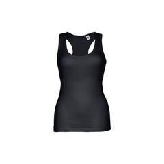 Vue T-shirt en coton sans manches pour femmes - Thc tirana de couleur noir| Krokrodeal