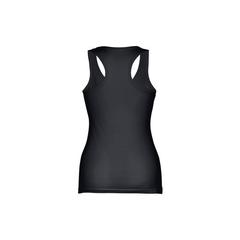 Vue T-shirt en coton sans manches pour femmes - Thc tirana de couleur noir| Krokrodeal