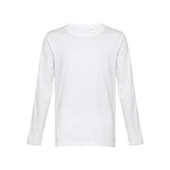 Vue T-shirt en coton à manches longues pour hommes - Thc bucharest wh de couleur blanc| Krokrodeal
