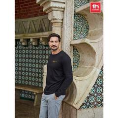 Vue générale T-shirt à manches longues pour homme - Thc bucharest | Krokrodeal