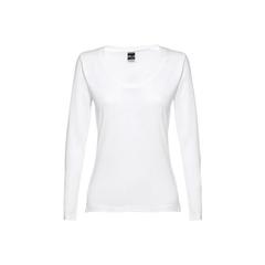 Vue T-shirt à manches longues ceinturé pour femmes - Thc bucharest women wh de couleur blanc| Krokrodeal