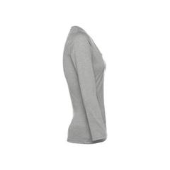 Vue T-shirt ceinturé à manches longues pour femmes en coton - Thc bucharest women de couleur gris| Krokrodeal