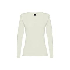 Vue T-shirt ceinturé à manches longues pour femmes en coton - Thc bucharest women de couleur vert| Krokrodeal