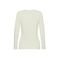 Vue T-shirt ceinturé à manches longues pour femmes en coton - Thc bucharest women de couleur vert| Krokrodeal