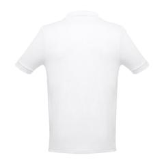 Vue THC ADAM WH. Polo à manches courtes en coton pour hommes. Couleur blanche de couleur blanc| Krokrodeal