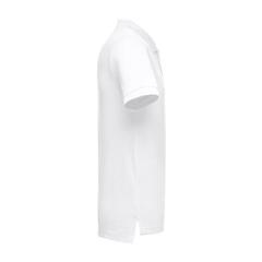 Vue THC ADAM WH. Polo à manches courtes en coton pour hommes. Couleur blanche de couleur blanc| Krokrodeal