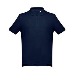 Vue Polo à manches courtes en coton pour hommes - Thc adam de couleur bleu| Krokrodeal