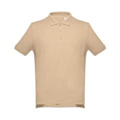 Vue Polo à manches courtes en coton pour hommes - Thc adam de couleur marron| Krokrodeal