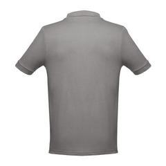 Vue Polo à manches courtes en coton pour hommes - Thc adam de couleur gris| Krokrodeal