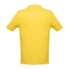 Vue Polo à manches courtes en coton pour hommes - Thc adam de couleur jaune| Krokrodeal