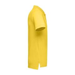 Vue Polo à manches courtes en coton pour hommes - Thc adam de couleur jaune| Krokrodeal