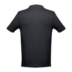 Vue Polo à manches courtes en coton pour hommes - Thc adam de couleur noir| Krokrodeal