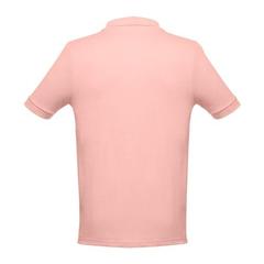 Vue Polo à manches courtes en coton pour hommes - Thc adam de couleur rose| Krokrodeal