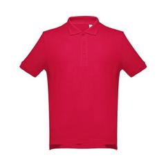Vue Polo à manches courtes en coton pour hommes - Thc adam de couleur rouge| Krokrodeal