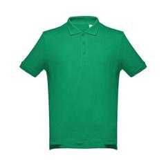 Vue Polo à manches courtes en coton pour hommes - Thc adam de couleur vert| Krokrodeal
