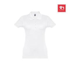 Vue générale Polo manches courtes ceinturé pour femme en coton cardé - Thc eve wh | Krokrodeal