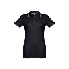 Vue Polo slim fit pour femme - Thc rome women de couleur noir| Krokrodeal