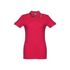 Vue Polo slim fit pour femme - Thc rome women de couleur rouge| Krokrodeal