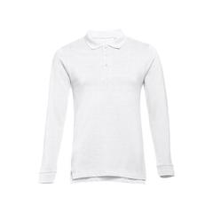 Vue Polo en coton à manches longues pour hommes - Thc bern wh de couleur blanc| Krokrodeal