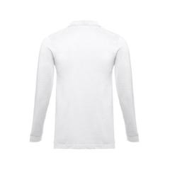 Vue Polo en coton à manches longues pour hommes - Thc bern wh de couleur blanc| Krokrodeal