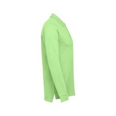 Vue Polo à manches longues en coton cardé pour hommes - Thc bern de couleur vert| Krokrodeal