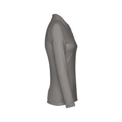 Vue Polo à manches longues pour femme - Thc bern women de couleur gris| Krokrodeal