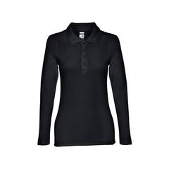 Vue Polo à manches longues pour femme - Thc bern women de couleur noir| Krokrodeal