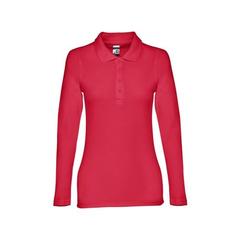 Vue Polo à manches longues pour femme - Thc bern women de couleur rouge| Krokrodeal