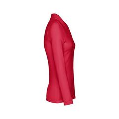 Vue Polo à manches longues pour femme - Thc bern women de couleur rouge| Krokrodeal