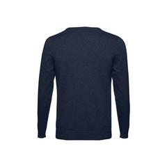Vue Pull col V pour homme en coton et polyamide - Thc milan de couleur bleu| Krokrodeal