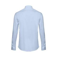 Vue Chemise en popeline à manches longues pour hommes - Thc paris de couleur bleu| Krokrodeal