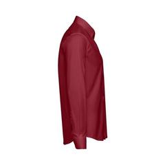 Vue Chemise en popeline à manches longues pour hommes - Thc paris de couleur rouge| Krokrodeal