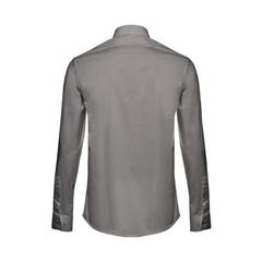 Vue Chemise en popeline à manches longues pour hommes - Thc paris de couleur gris| Krokrodeal