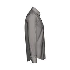 Vue Chemise en popeline à manches longues pour hommes - Thc paris de couleur gris| Krokrodeal
