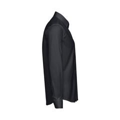 Vue Chemise en popeline à manches longues pour hommes - Thc paris de couleur noir| Krokrodeal