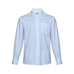 Vue Chemise oxford à manches longues pour hommes - Thc tokyo de couleur bleu| Krokrodeal