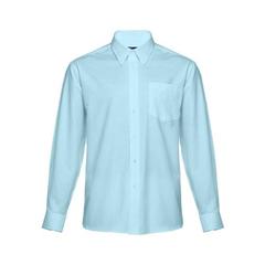 Vue Chemise oxford à manches longues pour hommes - Thc tokyo de couleur bleu| Krokrodeal