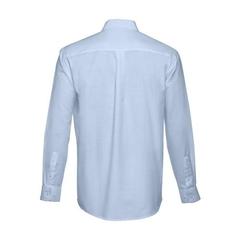 Vue Chemise oxford à manches longues pour hommes - Thc tokyo de couleur bleu| Krokrodeal