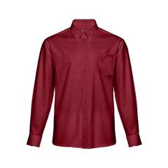 Vue Chemise oxford à manches longues pour hommes - Thc tokyo de couleur rouge| Krokrodeal