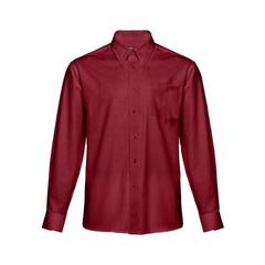 Vue Chemise oxford à manches longues pour hommes - Thc tokyo de couleur rouge| Krokrodeal