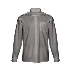 Vue Chemise oxford à manches longues pour hommes - Thc tokyo de couleur gris| Krokrodeal