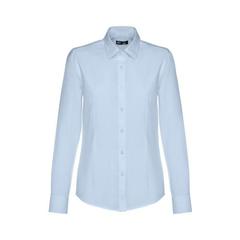 Vue Chemise oxford à manches longues pour femmes - Thc tokyo women de couleur bleu| Krokrodeal