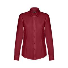 Vue Chemise oxford à manches longues pour femmes - Thc tokyo women de couleur rouge| Krokrodeal